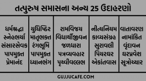 તત્પુરુષ સમાસના ઉદાહરણો